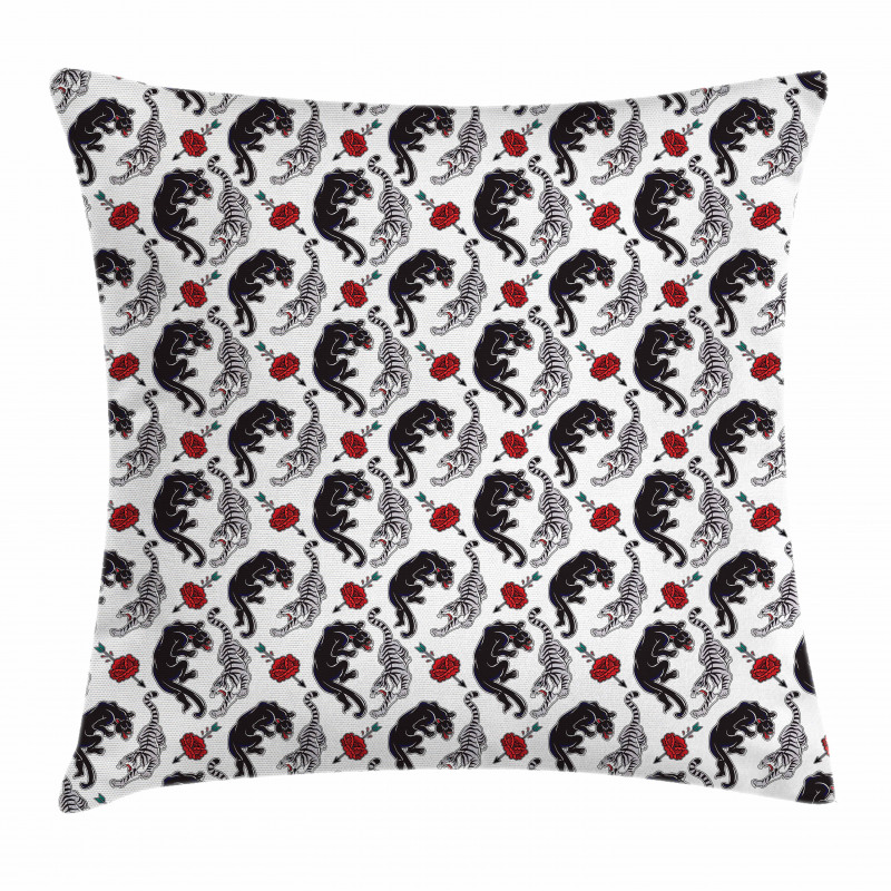 Tigers Passion Theme Pillow Cover