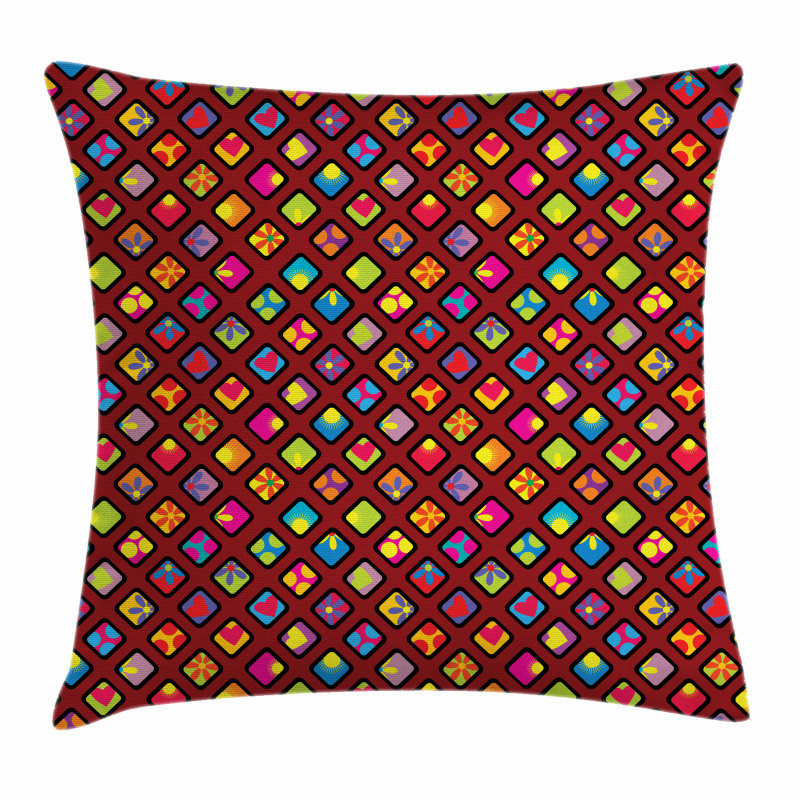 Colorful Rhombuses Pillow Cover