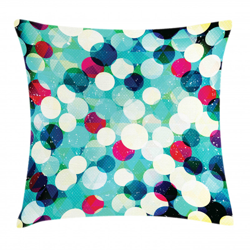 Worn out Retro Rhombus Pillow Cover