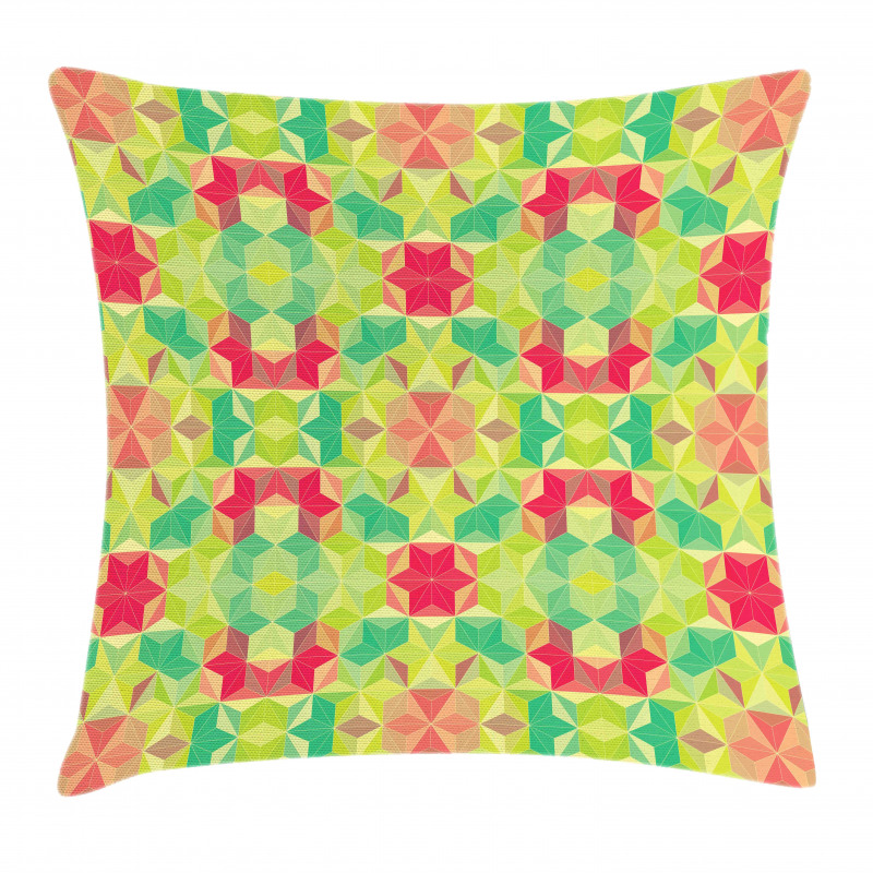 Mosaic Cubes Hexagon Pillow Cover