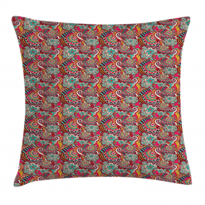 Flowers Stars Hearts Pillow Cover