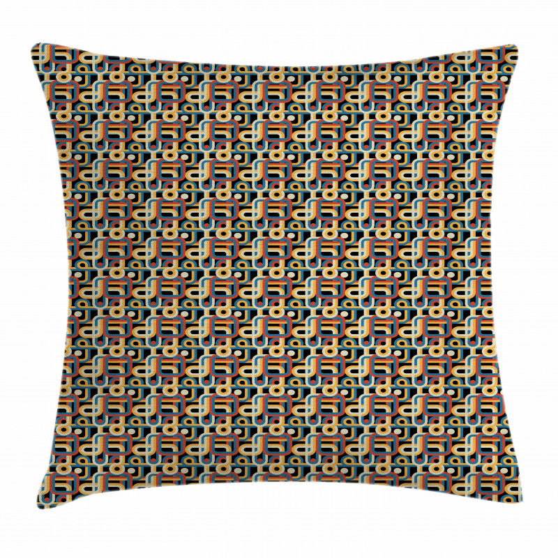Geometric Colorful Stripe Pillow Cover