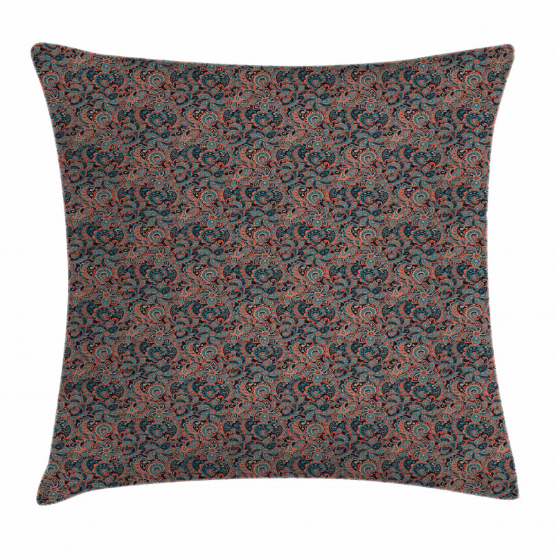 Oriental Paisley Motif Pillow Cover