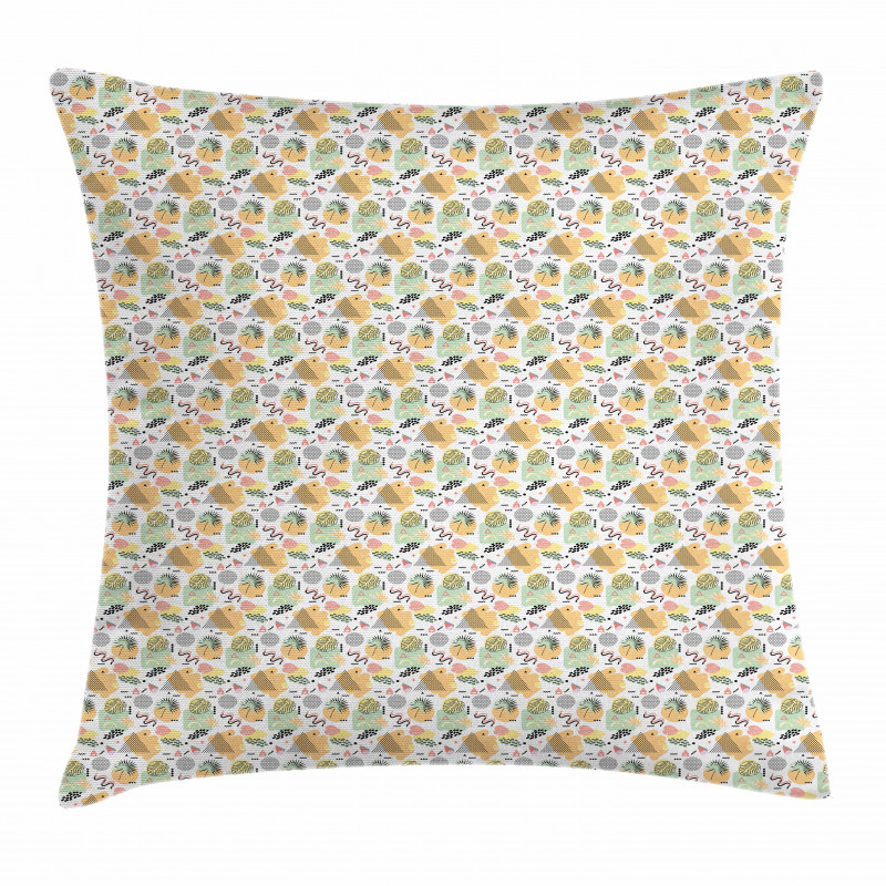 Memphis Style Motifs Pillow Cover