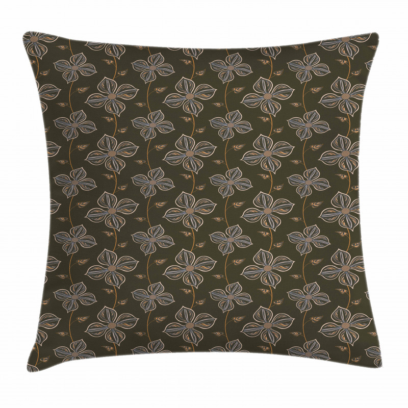 Blooming Petals Doodle Pillow Cover