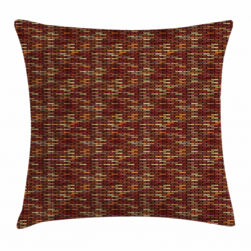Brick Wall Earthy Colors Pillow Cover