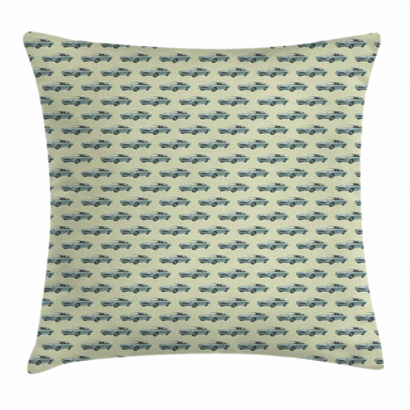 Retro Sports Car Design Pillow Cover