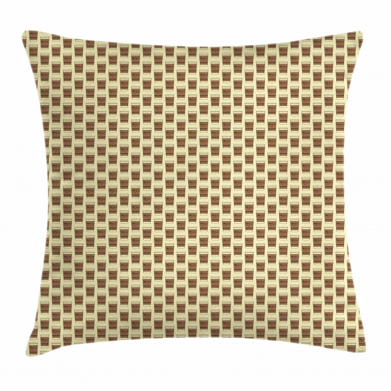 Take Away Cups Pattern Pillow Cover