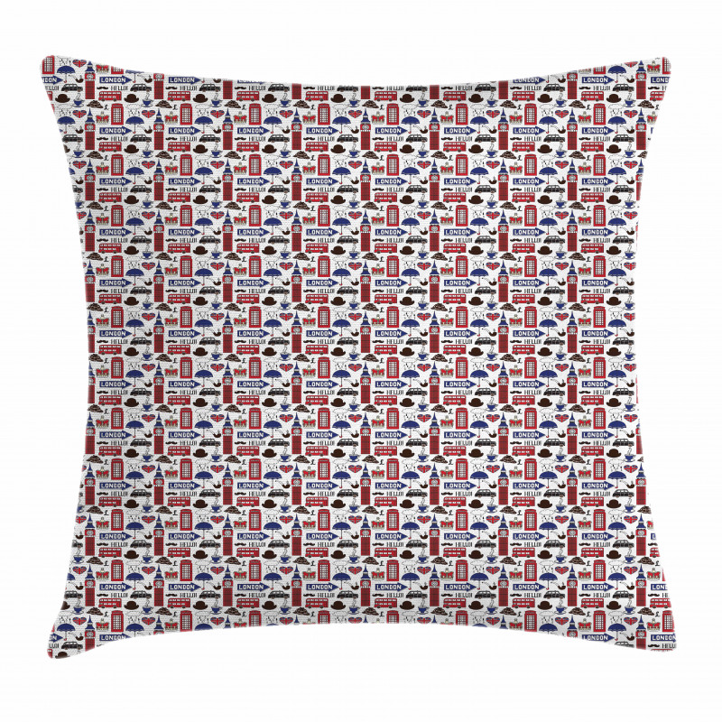 UK English Landmarks Pillow Cover