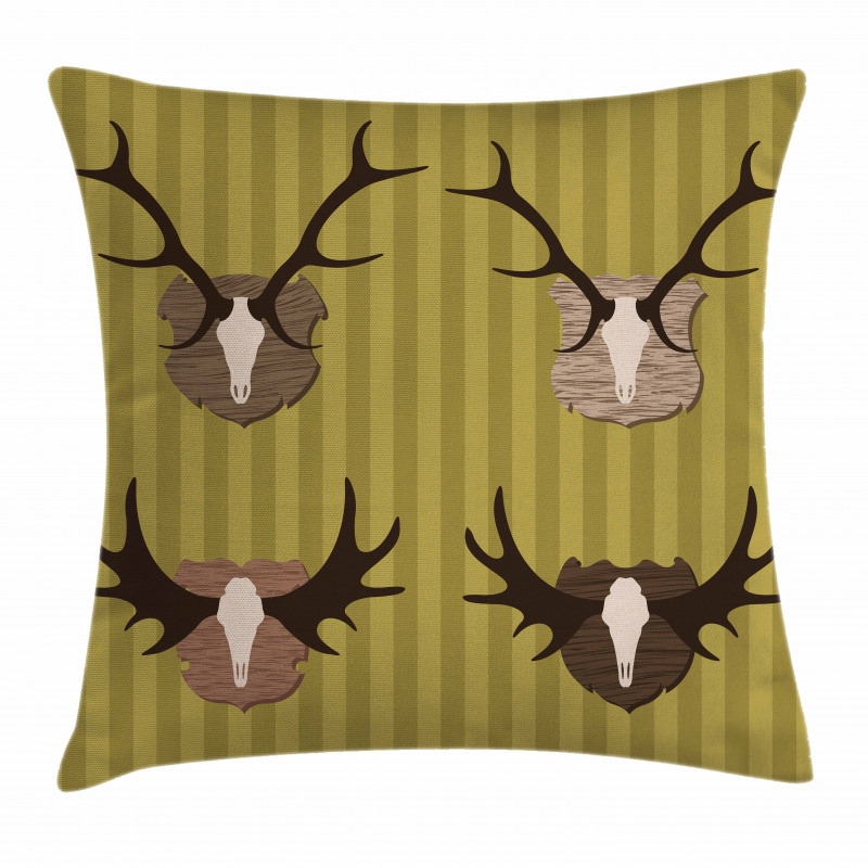 Deer Mous Horns Trophy Pillow Cover