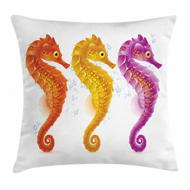 Seahorse Marine Tones Pillow Cover