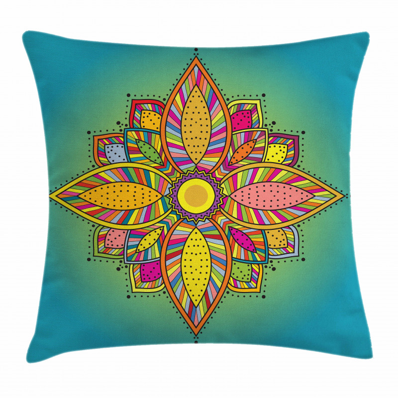 Floral Boho Folk Pillow Cover