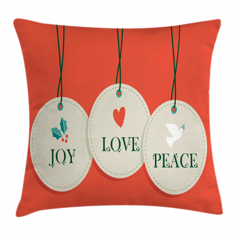 Joy Love and Peace Pillow Cover