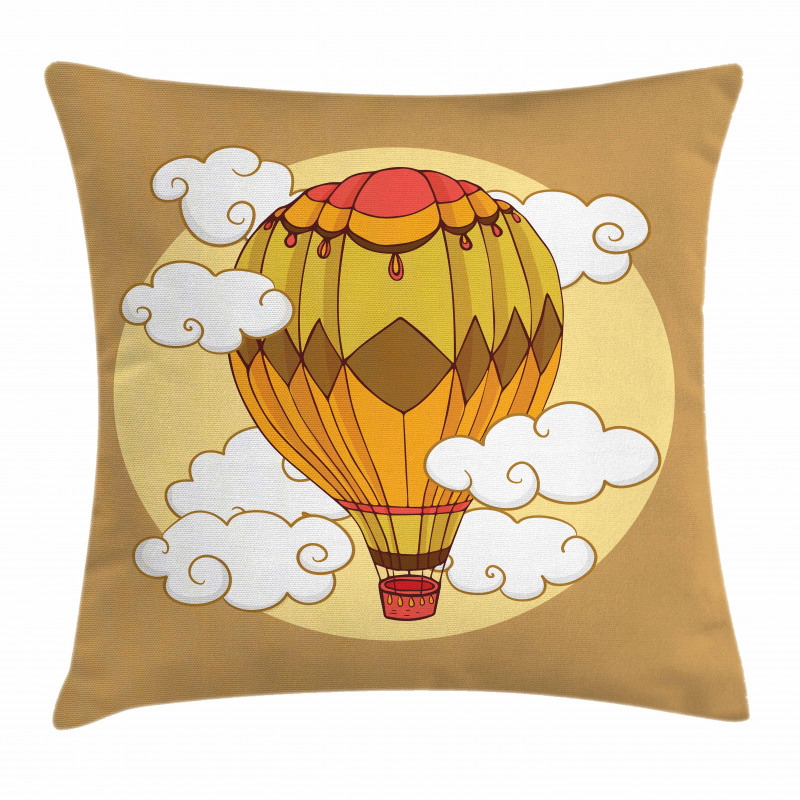 Hot Air Balloon Retro Pillow Cover