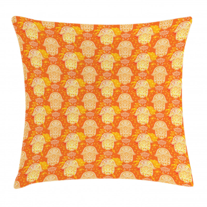 Folk Style Hand Pattern Pillow Cover