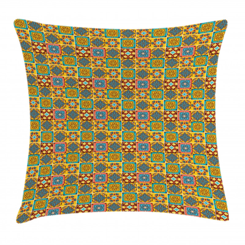 Azulejo Tile Mosaic Pillow Cover