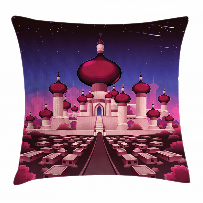 Castle at Night Pillow Cover