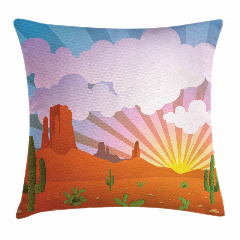 Abstract Desert Sunset Pillow Cover