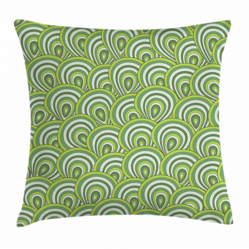 Peacock Design Circles Pillow Cover