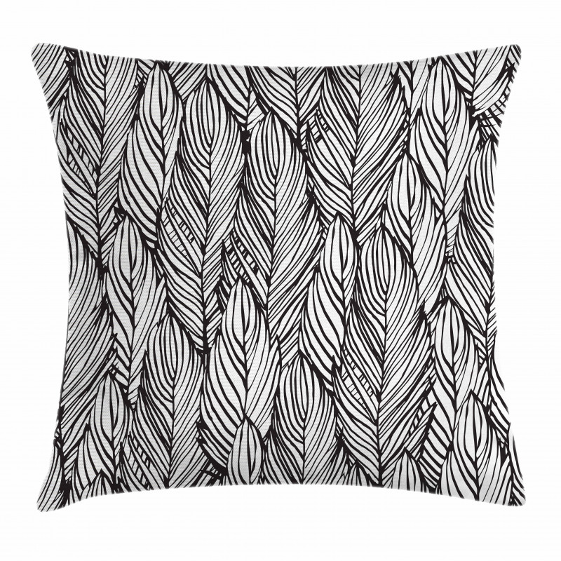 Monochrome Outline Pillow Cover