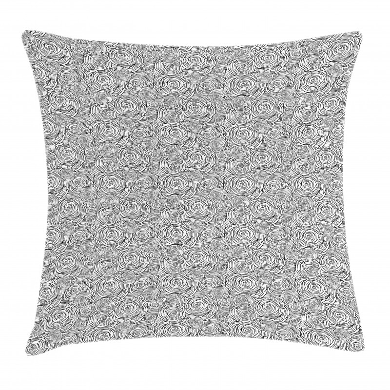 Spiral Roses Pillow Cover