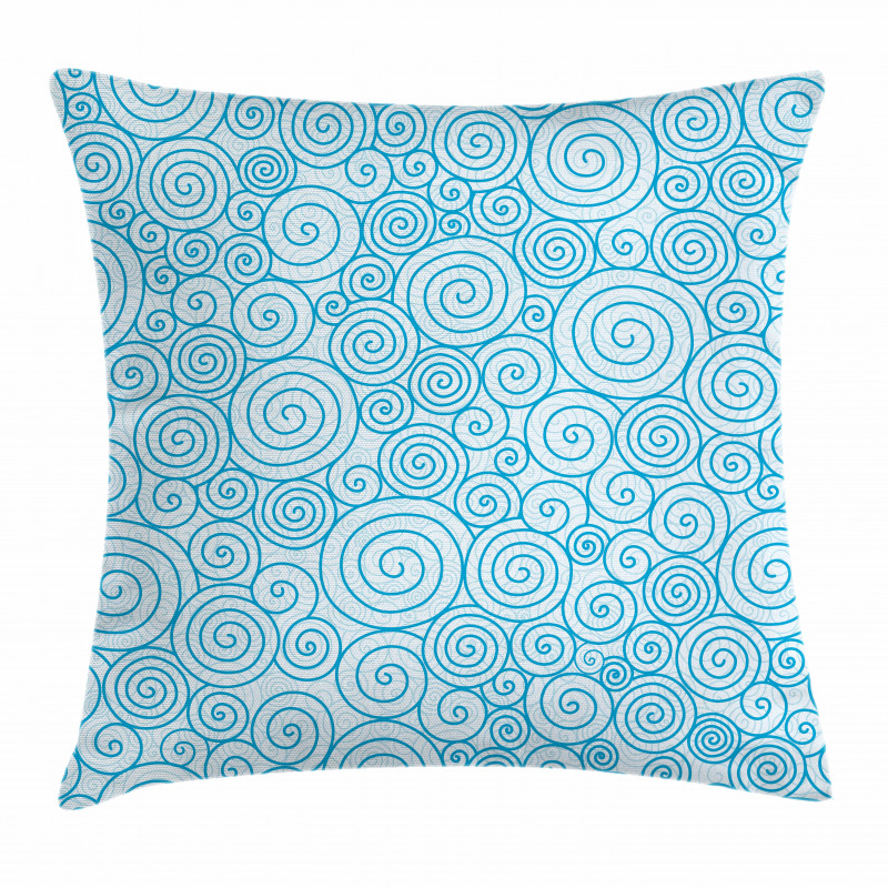 Sea Wave Swirls Pillow Cover