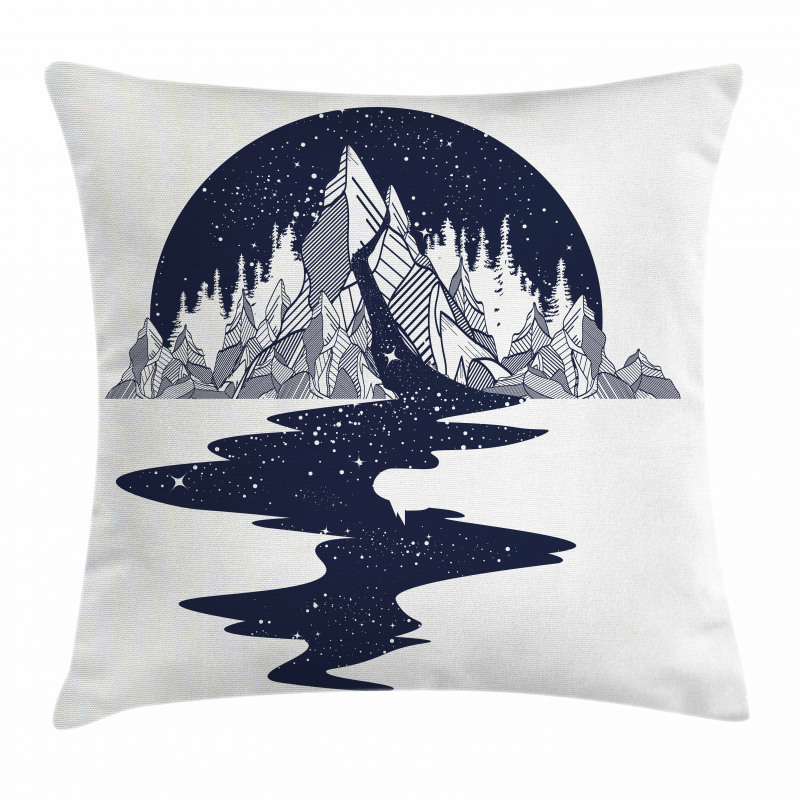 Mountain River Pillow Cover