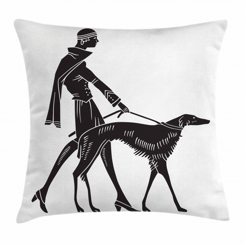 Fashion Woman Dog Pillow Cover