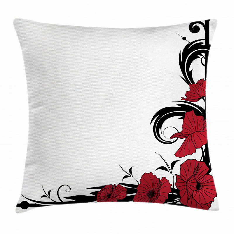 Poppy Bouquet Pillow Cover