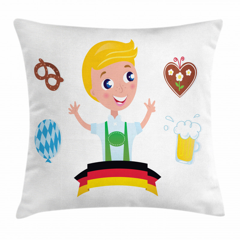 Bavarian Boy Oktoberfest Pillow Cover