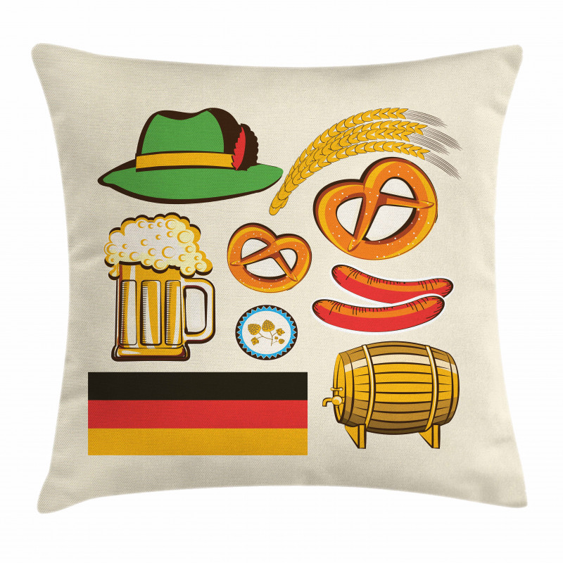Wheat Beer Pretzels Pillow Cover