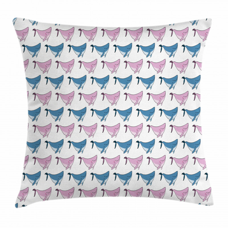 Swimming Happy Fish Sea Pillow Cover