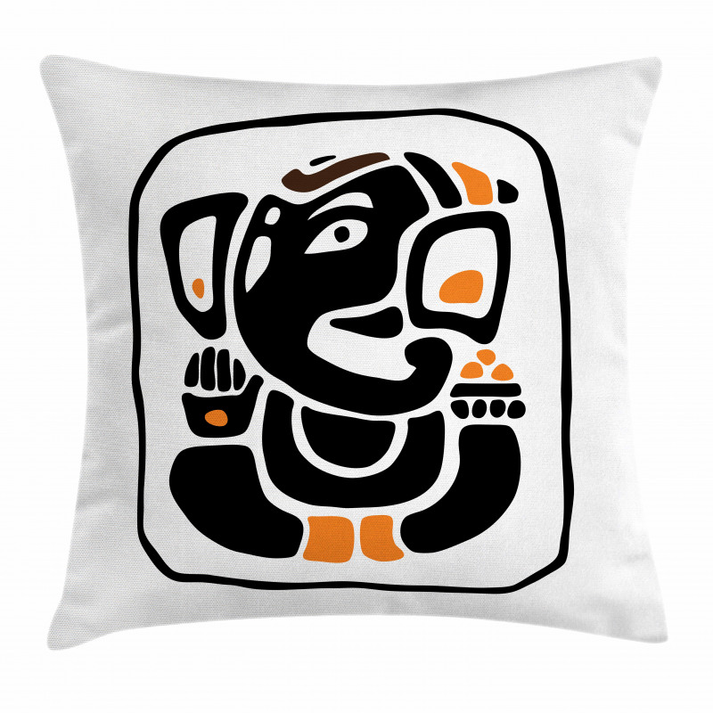 Meditating Figure Lotus Pillow Cover