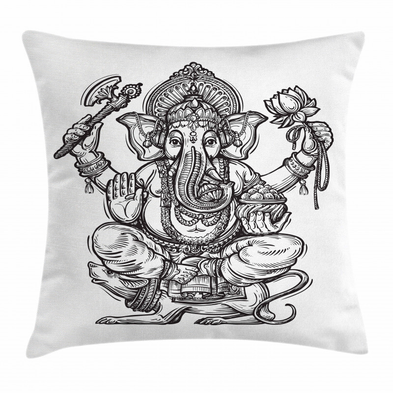 Folk Themed Symbol Timeless Pillow Cover