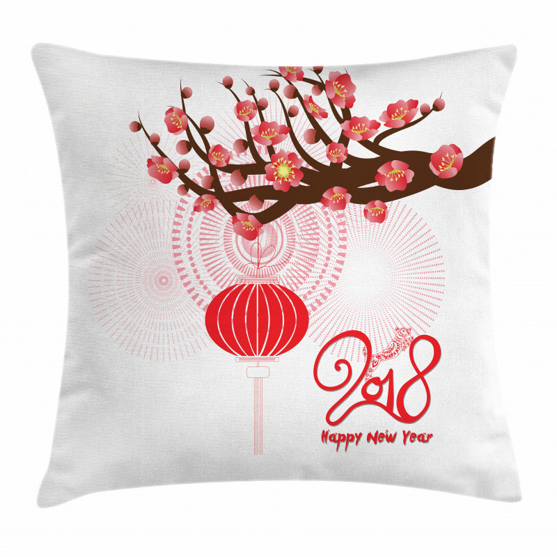 Cherry Branch Lantern Pillow Cover