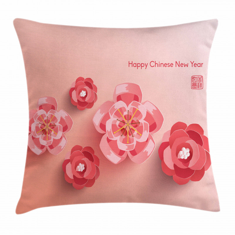Pink Blossoms Pillow Cover