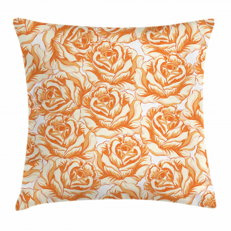 Romantic Love Flowers Pillow Cover