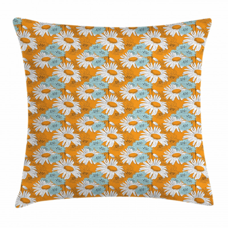 Spring Season Daisies Pillow Cover