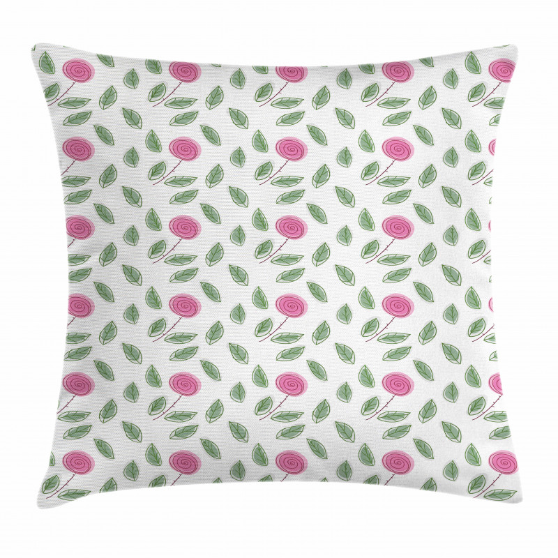 Modern Style Pink Blossoms Pillow Cover