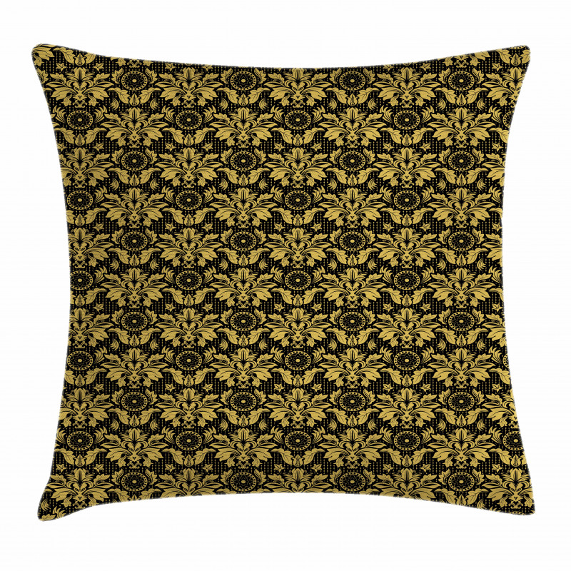 Antique Foliage Motifs Pillow Cover