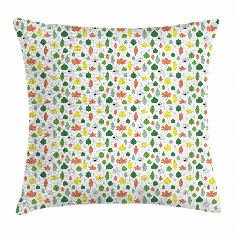 Foliage Spiders Rain Pillow Cover