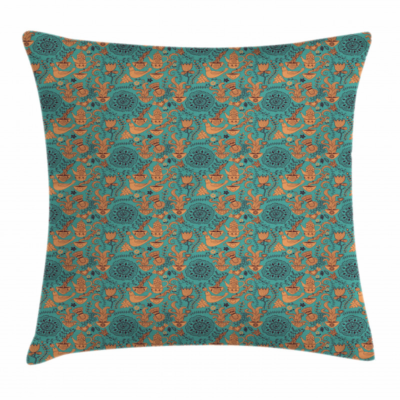 Nature Scroll Artwork Pillow Cover