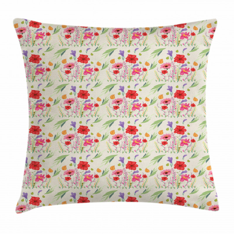 Colorful Botanical Art Pillow Cover