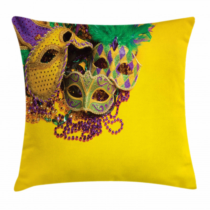 Venetian Mask Design Pillow Cover