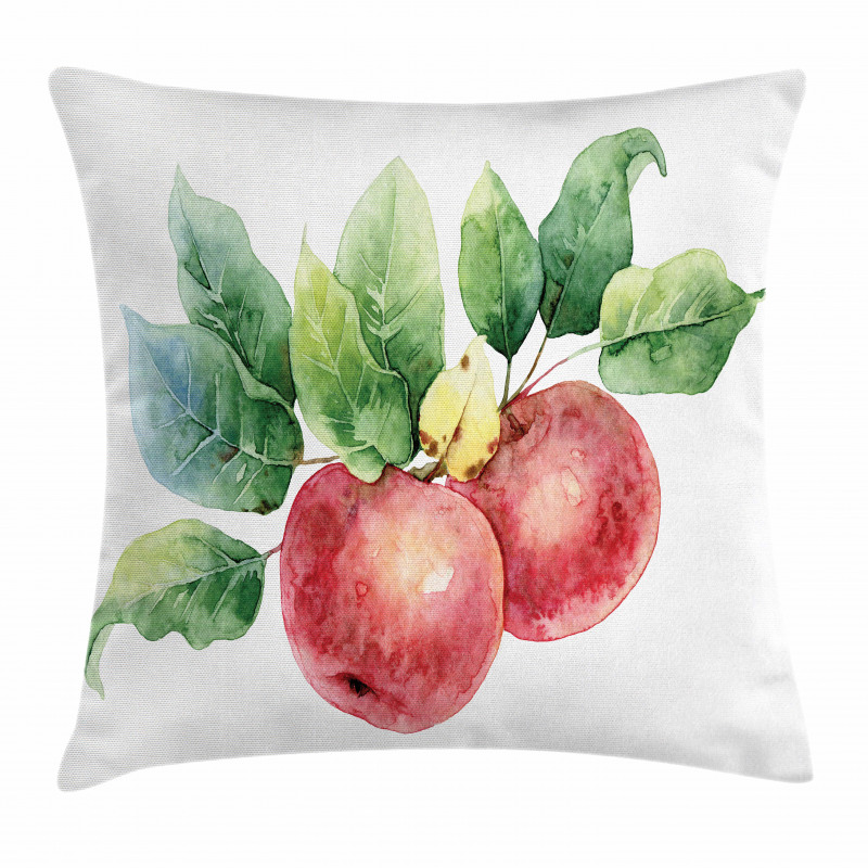 Green Leaves and Fruits Pillow Cover