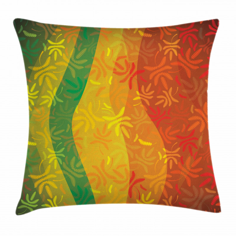 Deciduous Tree Leaves Pillow Cover