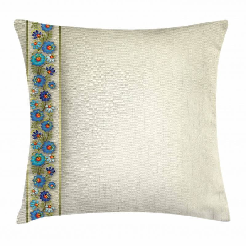 Vertical Border Detail Pillow Cover