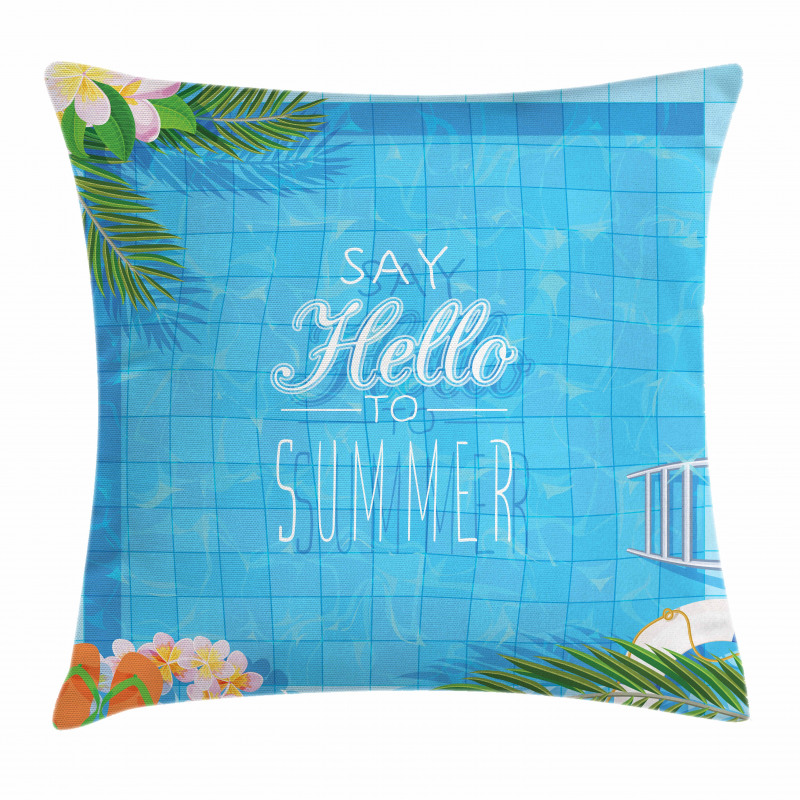Summer Season Slogan Pillow Cover