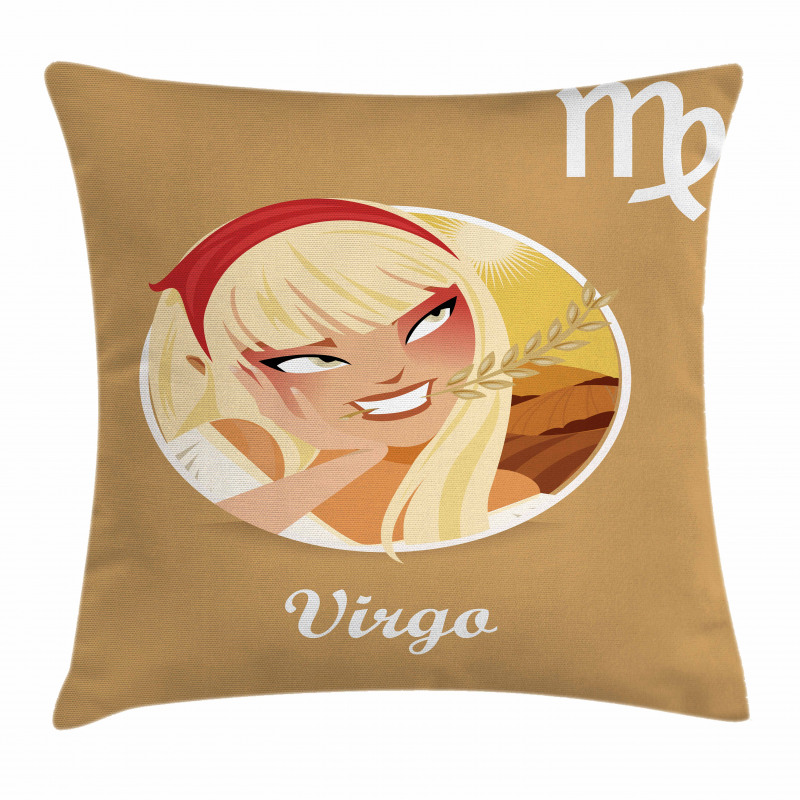 Teen Girl Wheat Pillow Cover