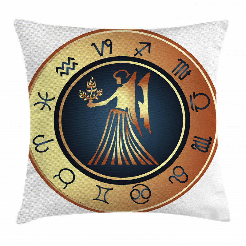 Signs Circle Woman Pillow Cover